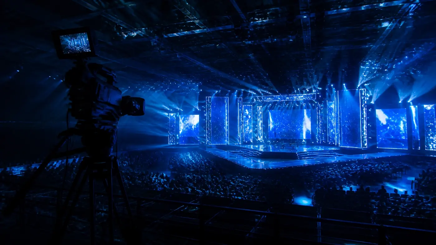 A live event stage ready for its audience